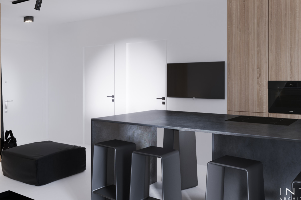 Minimalistyczne mieszkanie 55 m² Warszawa